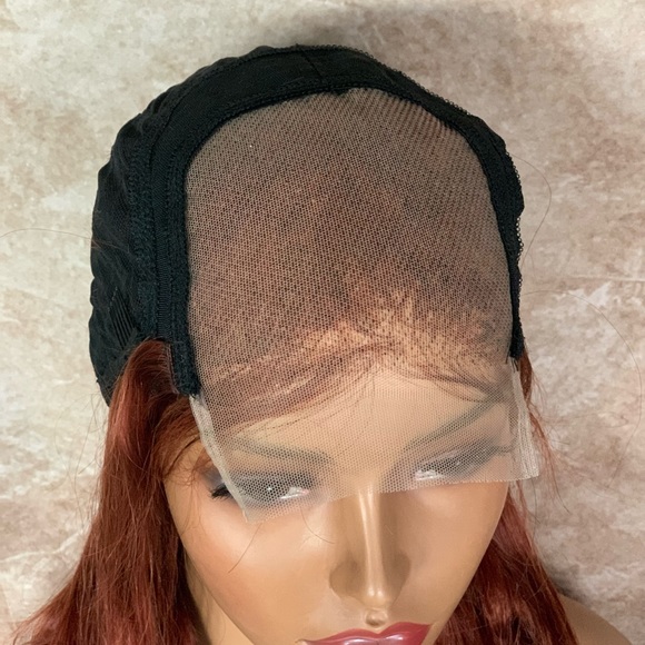 Human Hair Copper Red Bodywave Lace Closure Wig - Picture 9 of 15